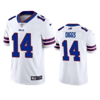 Men's #14 Stefon Diggs Buffalo Bills Vapor Limited Jersey Stitched White