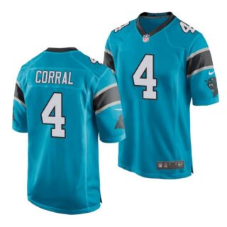 Men's Carolina Panthers Matthew Corral 2022 NFL Draft Stitched Jersey Blue