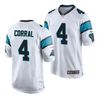 Men's Carolina Panthers Matthew Corral 2022 NFL Draft Stitched Jersey White