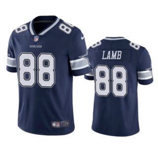 Men's #88 Ceedee Lamb Dallas Cowboys Vapor Limited Jersey Stitched Navy