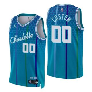 Men's Custom Charlotte Hornets 75th Anniversary Diamond Jersey