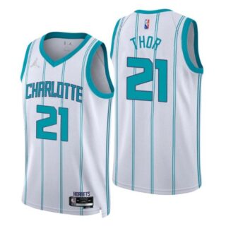 Men's JT Thor Charlotte Hornets 75th Anniversary Diamond Jersey White Association