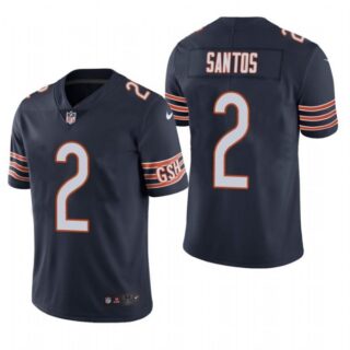Men's #2 Cairo Santos Chicago Bears Vapor Limited Jersey Stitched Navy