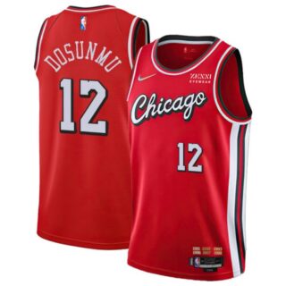 Men's #12 Ayo Dosunmu Chicago Bulls 75th Anniversary Diamond Jersey