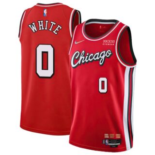 Men's #0 Coby White Chicago Bulls 75th Anniversary Diamond Jersey