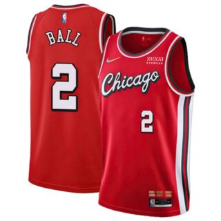 Men's #2 Lonzo Ball Chicago Bulls 75th Anniversary Diamond Jersey