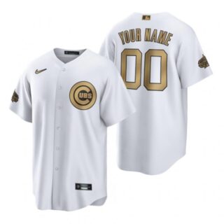 Men's Cool Base Custom Chicago Cubs 2022 MLB All-Star Game White Stitched Jersey