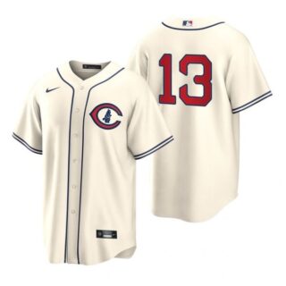 Youth Chicago Cubs David Bote 2022 Field of Dreams Cream Stitched Jersey