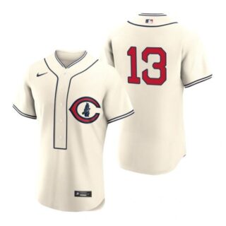 Men's Flex Base Chicago Cubs David Bote 2022 Field of Dreams Cream Stitched Jersey