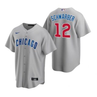 Men's Kyle Schwarber Chicago Cubs Cool Base Jersey Gray