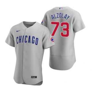 Men's Adbert Alzolay Chicago Cubs Flex Base Jersey Gray