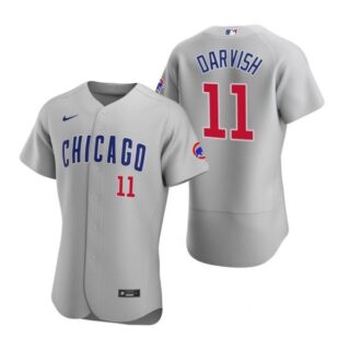 Men's Yu Darvish Chicago Cubs Flex Base Jersey Gray
