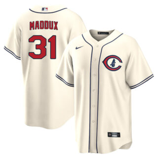 Youth Chicago Cubs Greg Maddux 2022 Field of Dreams Cream Stitched Jersey With Name