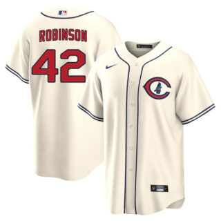 Youth Chicago Cubs Jackie Robinson 2022 Field of Dreams Cream Stitched Jersey With Name