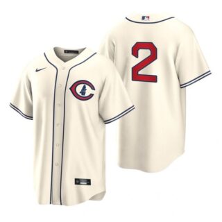 Youth Chicago Cubs Nico Hoerner 2022 Field of Dreams Cream Stitched Jersey