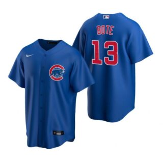 Men's David Bote Chicago Cubs Cool Base Jersey Royal