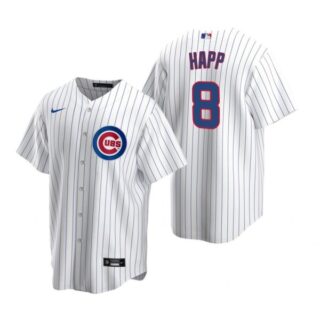 Men's Ian Happ Chicago Cubs Cool Base Jersey White