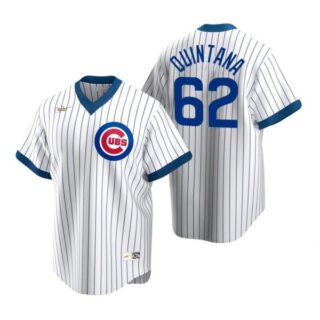 Men's Jose Quintana Chicago Cubs Cool Base Jersey White Cooperstown