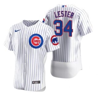 Men's Jon Lester Chicago Cubs Flex Base Jersey White