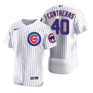 Men's Willson Contreras Chicago Cubs Flex Base Jersey White