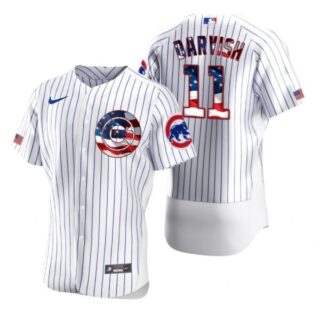 Men's Yu Darvish Chicago Cubs Flex Base Jersey White Stars