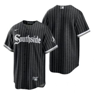 Men's Cool Base Chicago White Sox Blank 2021 City Connect Southside Jersey Black Stitched