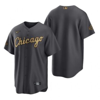 Men's Cool Base Chicago White Sox 2022 MLB All-Star Game Charcoal Black Stitched Jersey
