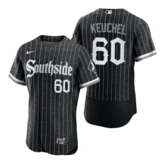 Men's Flex Base Chicago White Sox Dallas Keuchel 2021 City Connect Southside Jersey Black Stitched