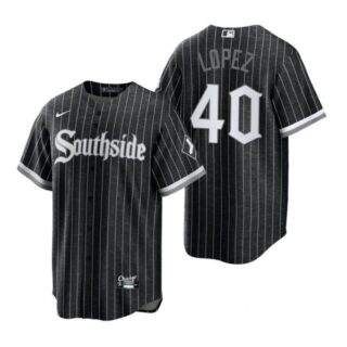 Youth Chicago White Sox Reynaldo Lopez 2021 City Connect Southside Jersey Black Stitched
