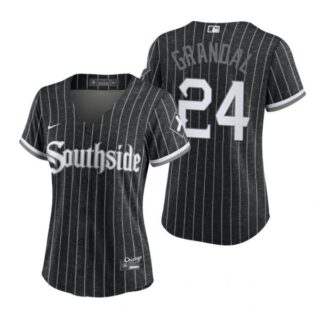 Women Chicago White Sox Yasmani Grandal 2021 City Connect Southside Jersey Black Stitched