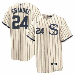 Men's Chicago White Sox #24 Yasmani Grandal Field of Dreams Throwback Limited Edition Jersey Stitched