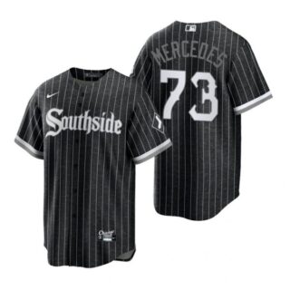 Men's Cool Base Chicago White Sox Yermin Mercedes 2021 City Connect Southside Jersey Black Stitched