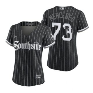Women Chicago White Sox Yermin Mercedes 2021 City Connect Southside Jersey Black Stitched