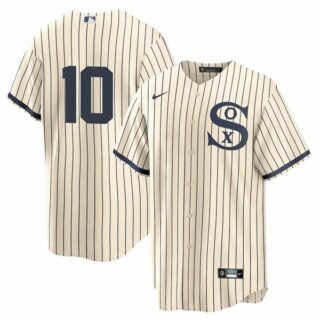 Youth Chicago White Sox #10 Yoan Moncada Field of Dreams Throwback Jersey Stitched