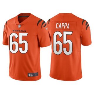 Youth Cincinnati Bengals Alex Cappa Orange Vapor Limited Stitched Jersey