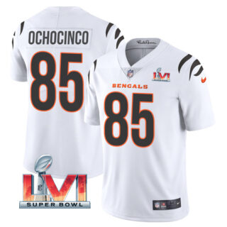 Men's Chad Johnson Cincinnati Bengals 2022 Super Bowl LVI Vapor Limited Stitched Jersey White