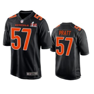 Men's Germaine Pratt Cincinnati Bengals 2022 Super Bowl LVI Black Bound Game Stitched Jersey