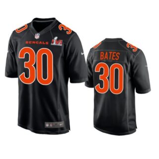 Men's Jessie Bates III Cincinnati Bengals 2022 Super Bowl LVI Black Bound Game Stitched Jersey