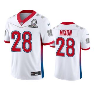 Men's Joe Mixon Cincinnati Bengals 2022 AFC Pro Bowl Stitched Jersey White