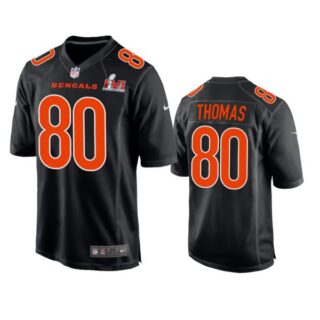 Men's Mike Thomas Cincinnati Bengals 2022 Super Bowl LVI Black Bound Game Stitched Jersey