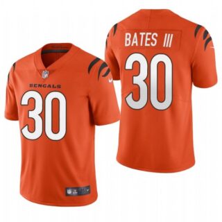 Men's #30 Jessie Bates III Cincinnati Bengals Vapor Limited Jersey Stitched 2021 Orange