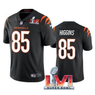 Men's Tee Higgins Cincinnati Bengals 2022 Super Bowl LVI Vapor Limited Stitched Jersey Black