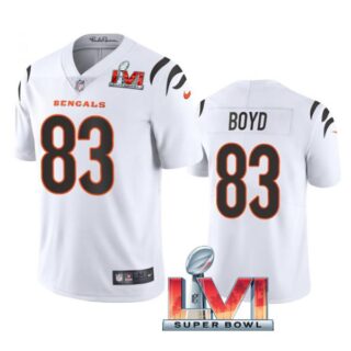 Men's Tyler Boyd Cincinnati Bengals 2022 Super Bowl LVI Vapor Limited Stitched Jersey White
