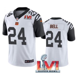 Men's Vonn Bell Cincinnati Bengals 2022 Super Bowl LVI White Color Rush Limited Stitched Jersey