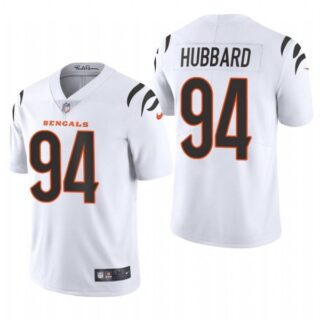 Men's #94 Sam Hubbard Cincinnati Bengals Vapor Limited Jersey Stitched 2021 White