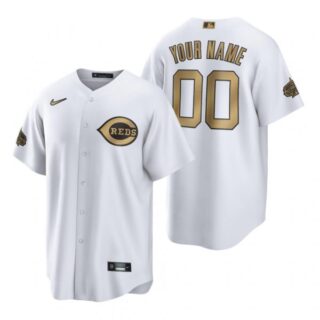 Men's Cool Base Custom Cincinnati Reds 2022 MLB All-Star Game White Stitched Jersey
