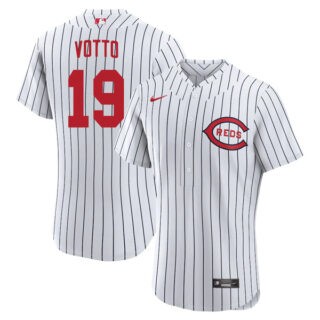 Men's Flex Base Cincinnati Reds Joey Votto 2022 Field of Dreams White Stitched Jersey With Name
