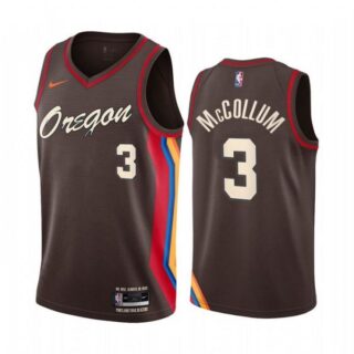 Men's C.J. McCollum Portland Trail Blazers Basketball Jersey Chocolate