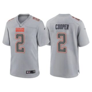 Men's Cleveland Browns Amari Cooper Gray Atmosphere Fashion Stitched Jersey