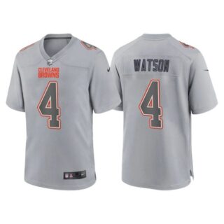 Men's Cleveland Browns Deshaun Watson Gray Atmosphere Fashion Stitched Jersey